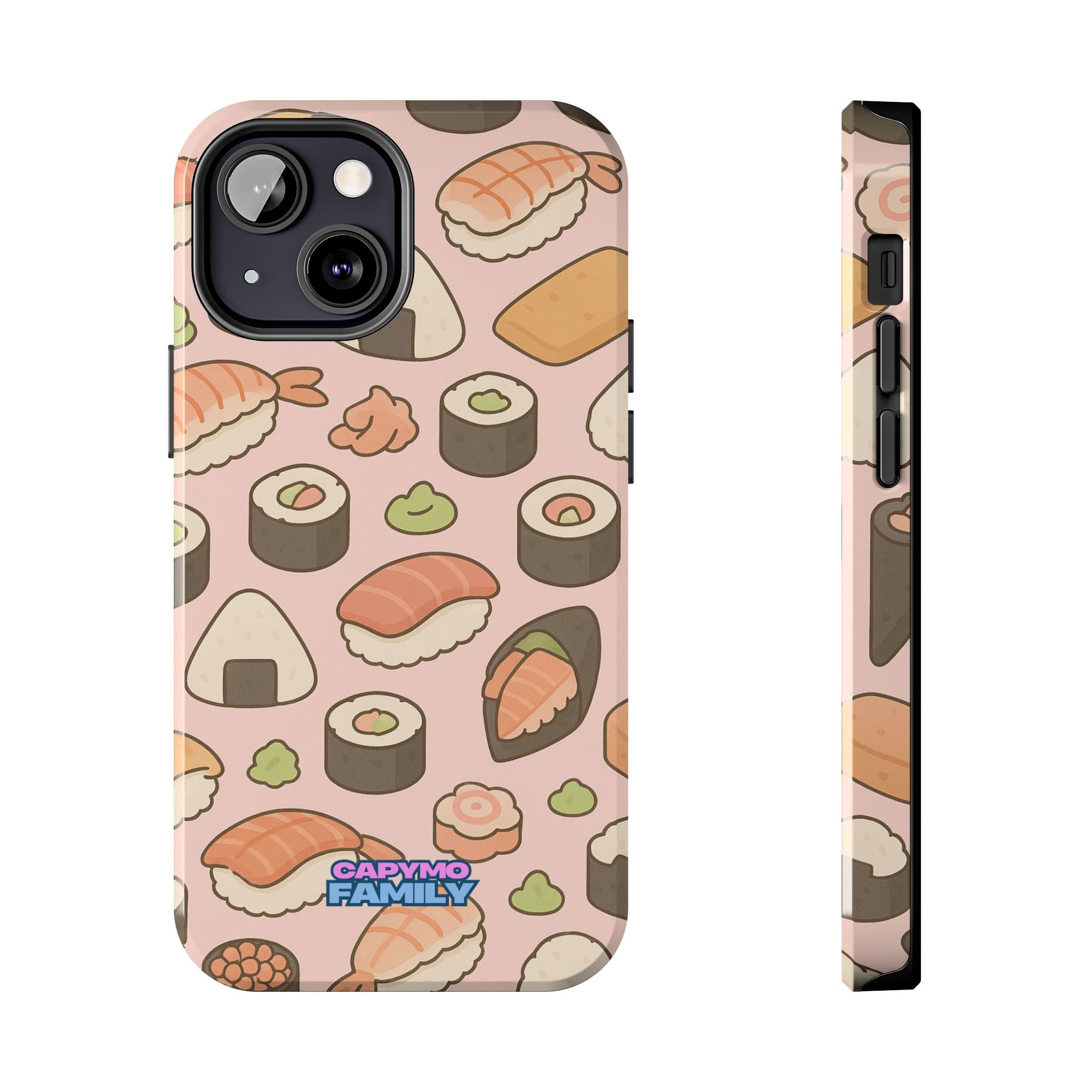 Capymo Family Kawaii Sushi Phone Case – Cute Sushi Pattern Phone Case