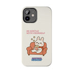 Capymo Family “Be Gentle With Yourself” Phone Case – Cozy Bunny Self-Care Quote Cover