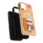 Capymo Family Sunset Surf Bunny Phone Case – Tropical Beach Skateboard Bunny "Toto" Phone Case