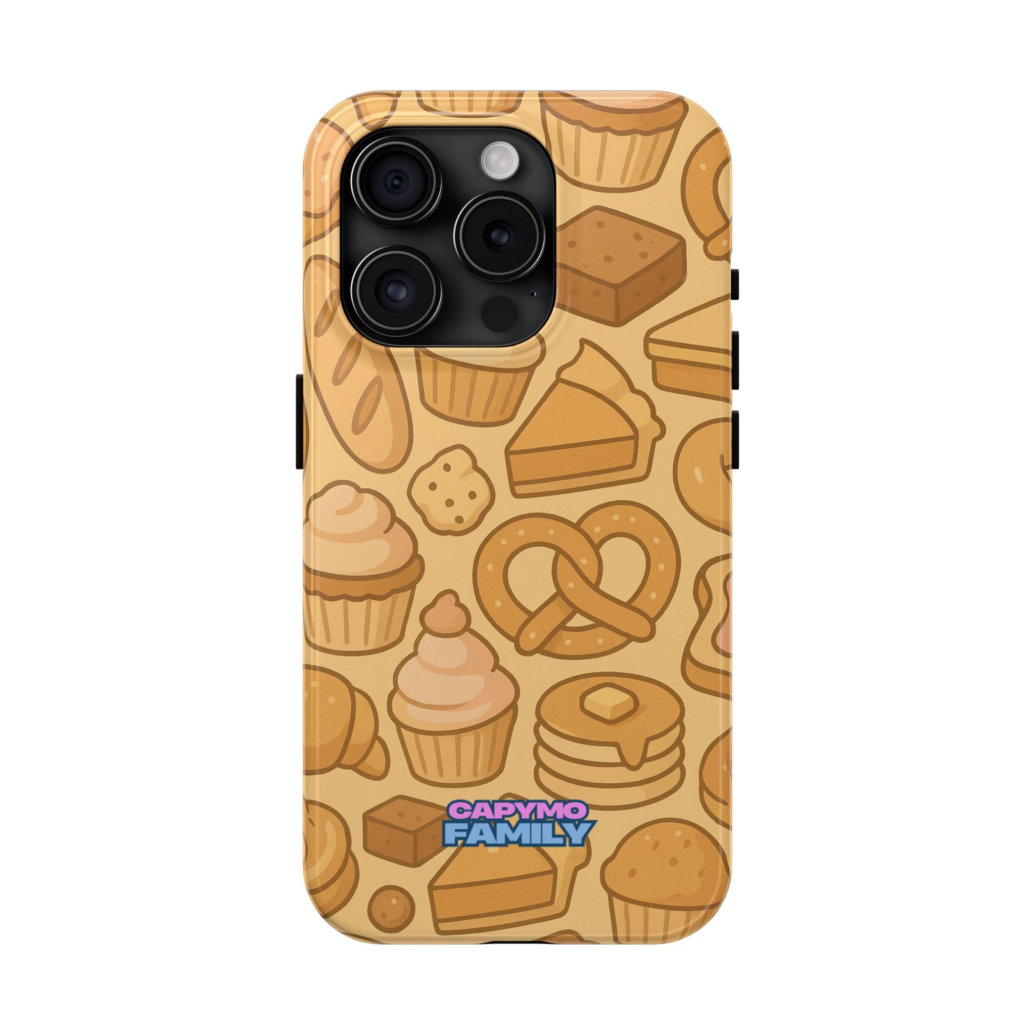 Capymo Family Kawaii Dessert Phone Case – Cute Aesthetic iPhone Cover with Pastry & Sweets Pattern