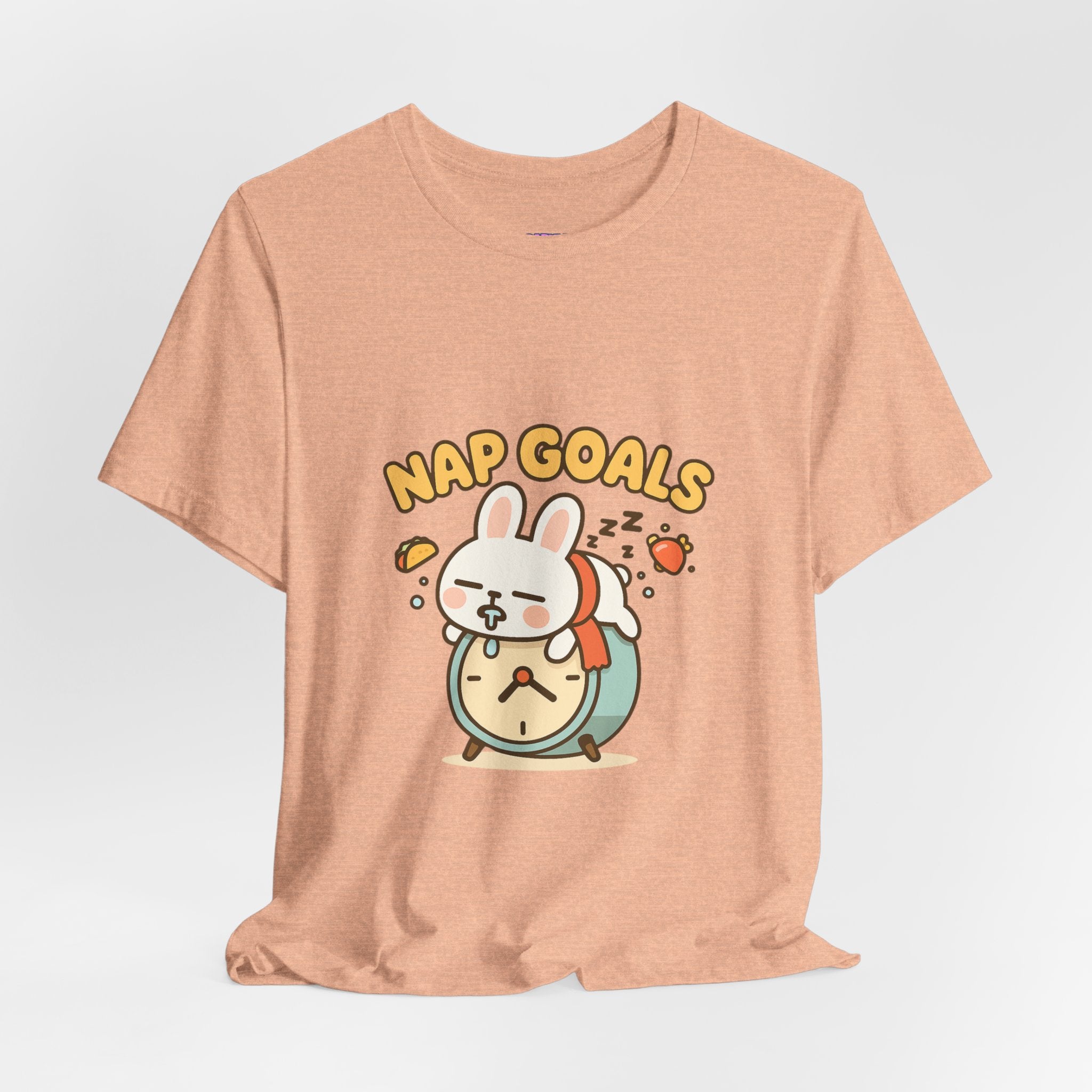 Capymo Family Kawaii Bunny Soft Cotton T-Shirt – "Nap Goals" "Toto" The Bunny Cute Tee (Unisex)