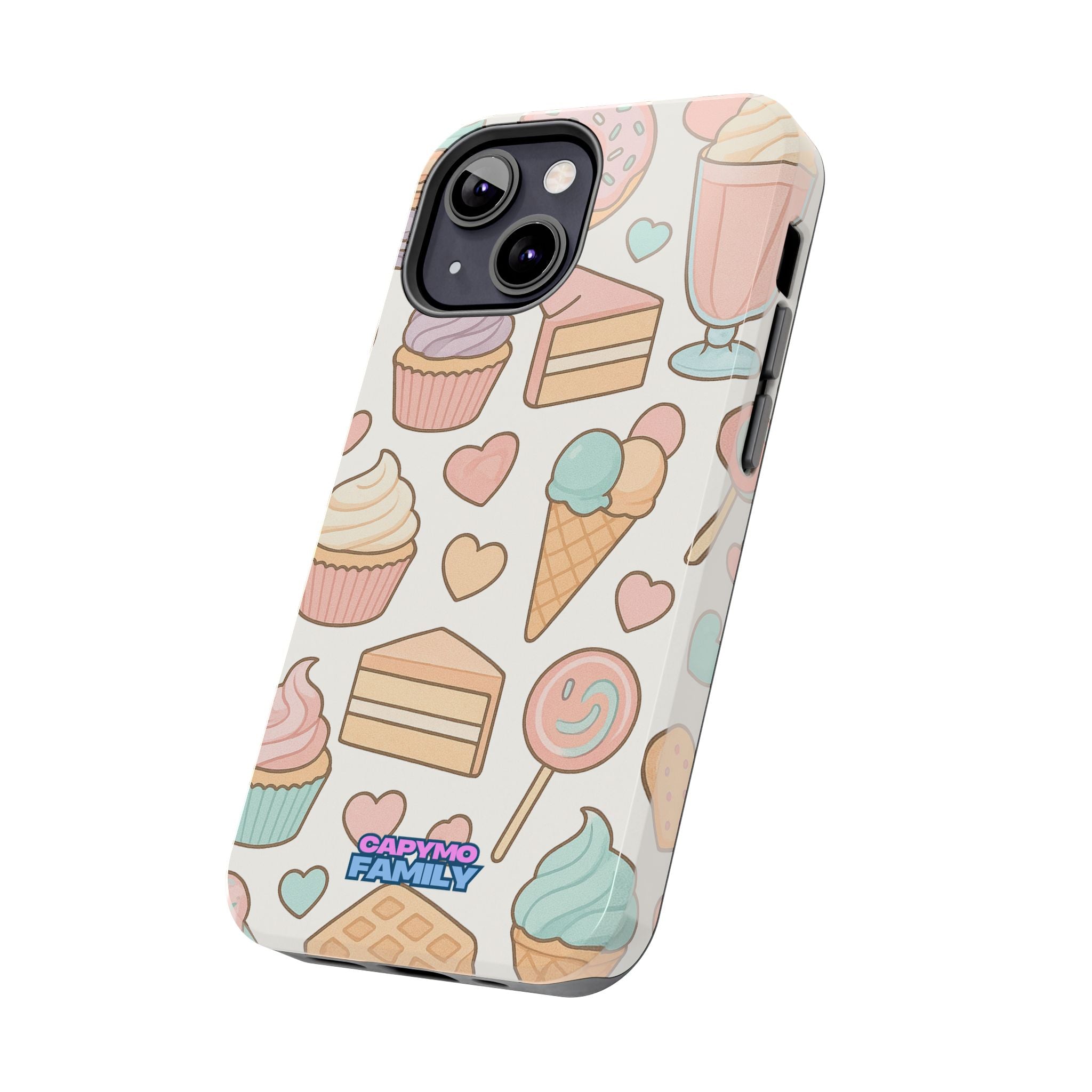 Capymo Family Kawaii Dessert Phone Case – “Sweet Tooth Collection” Ice Cream, Cake, and Candy Cute Pastel Design