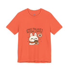 Capymo Family Kawaii Bunny Soft Cotton T-Shirt – "No Talkie Before Coffee" "Toto" The Bunny Cute Tee (Unisex)