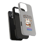 Capymo Family “No Talkie Before Coffee” Phone Case – Grumpy Bunny Morning Mood