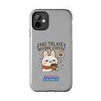 Capymo Family “No Talkie Before Coffee” Phone Case – Grumpy Bunny Morning Mood