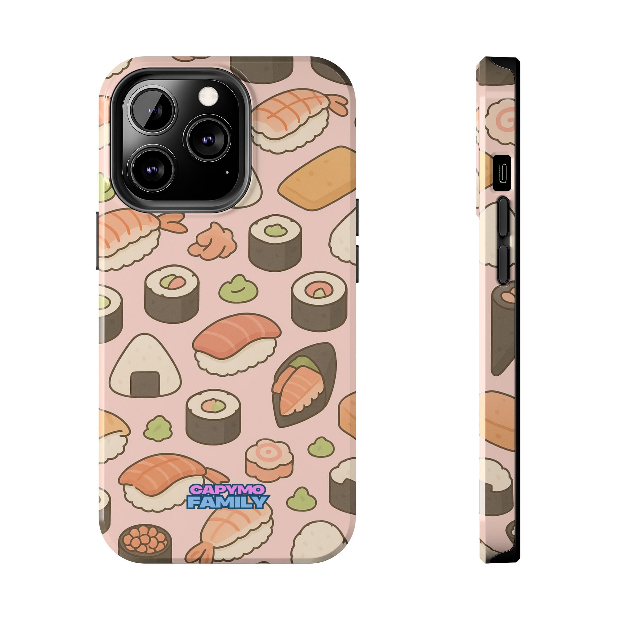 Capymo Family Kawaii Sushi Phone Case – Cute Sushi Pattern Phone Case