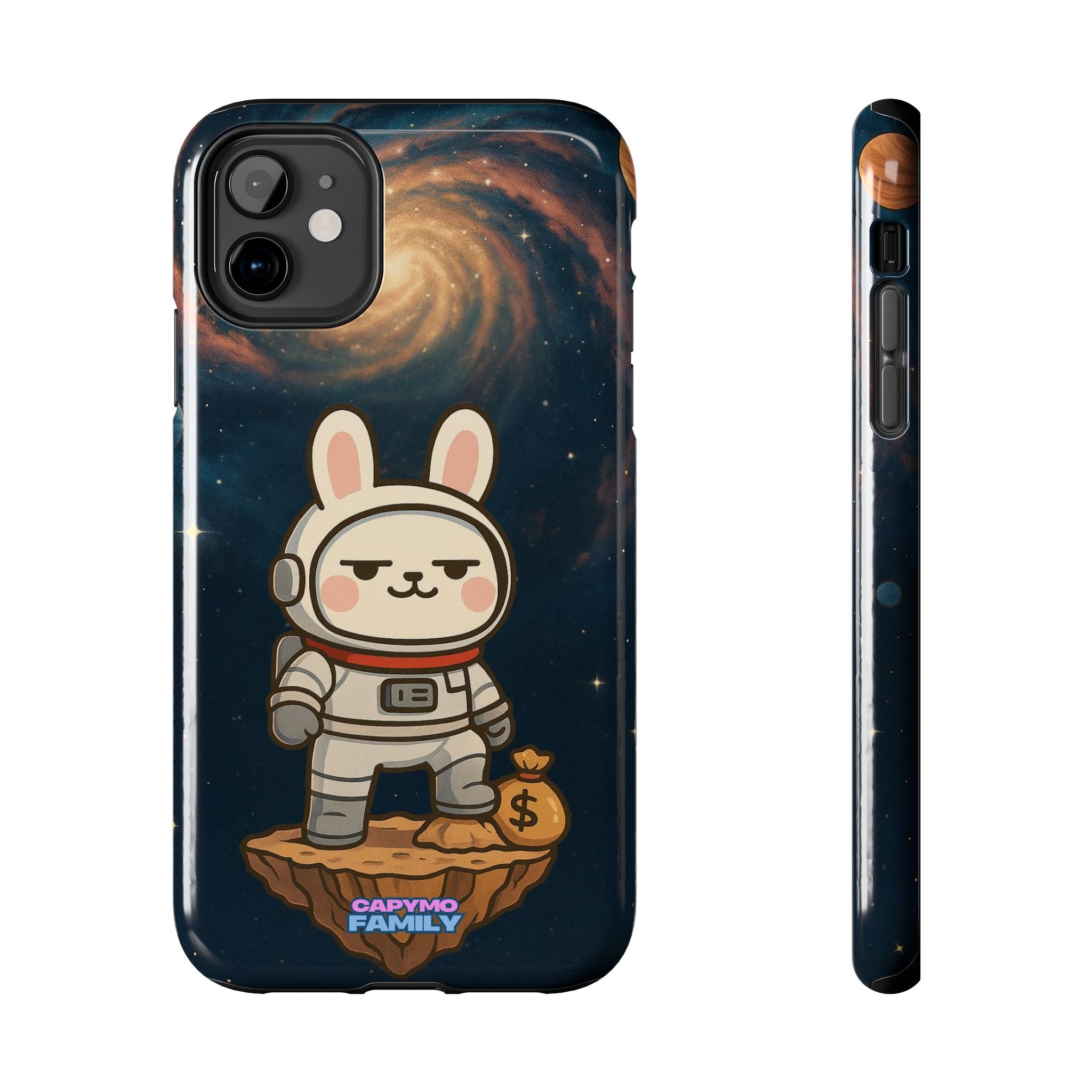 Capymo Family Cute Cartoon Bunny Tough Phone Case –Cute Astronaut  Bunny "Toto" Phone Case