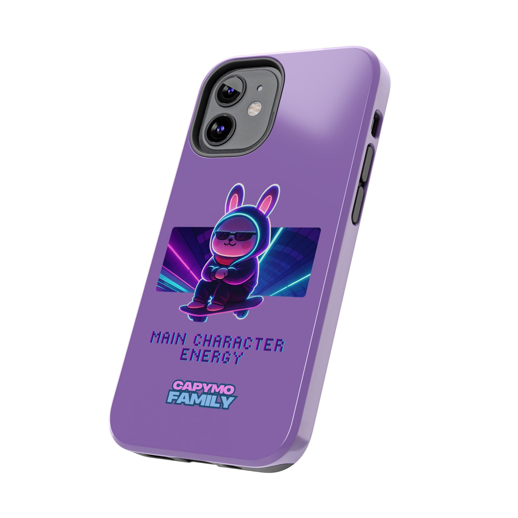Capymo Family “Main Character Energy” Phone Case – Cyber Bunny Toto Aesthetic Cover