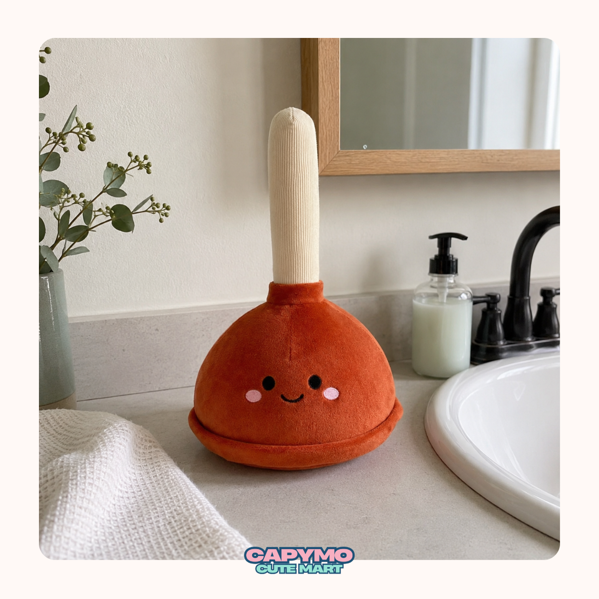 Plungo -The Plunger – Kawaii Plunger Plush Toy (12 Inch)