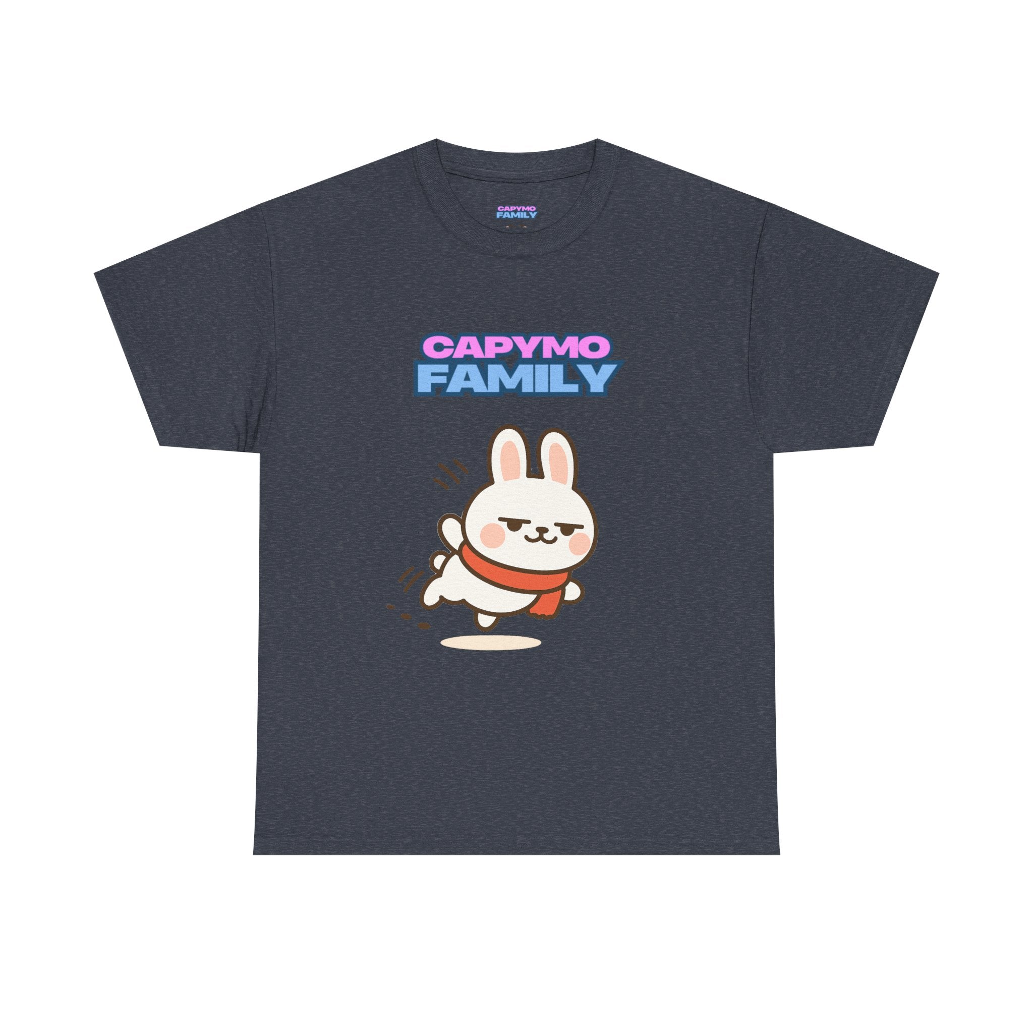 Capymo Family Themed Cute Animal Tee, Cute Cartoon T-Shirt, Bunny Graphic Tee, Funny Family Shirt, Adorable Unisex Cotton Tee