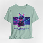 Capymo Family Kawaii Bunny Soft Cotton T-Shirt – "Main Character Energy" "Toto" The Bunny Cute Tee (Unisex)