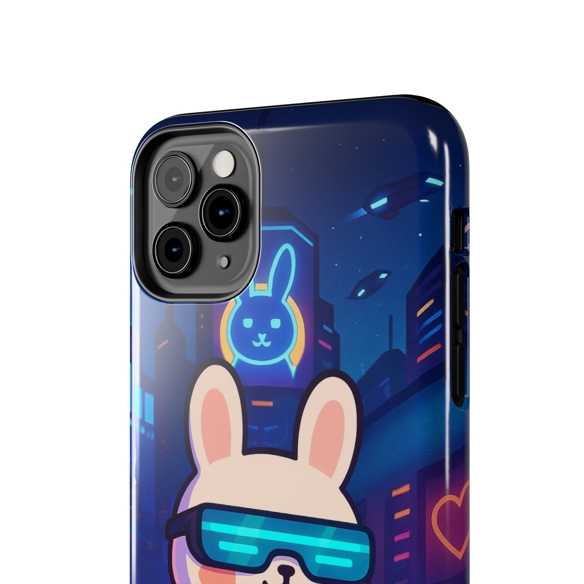 Capymo Family Cute Cartoon Bunny Tough Phone Case –Cyberpunk Bunny "Toto" Phone Case