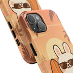 Capymo Family Sunset Surf Bunny Phone Case – Tropical Beach Skateboard Bunny "Toto" Phone Case