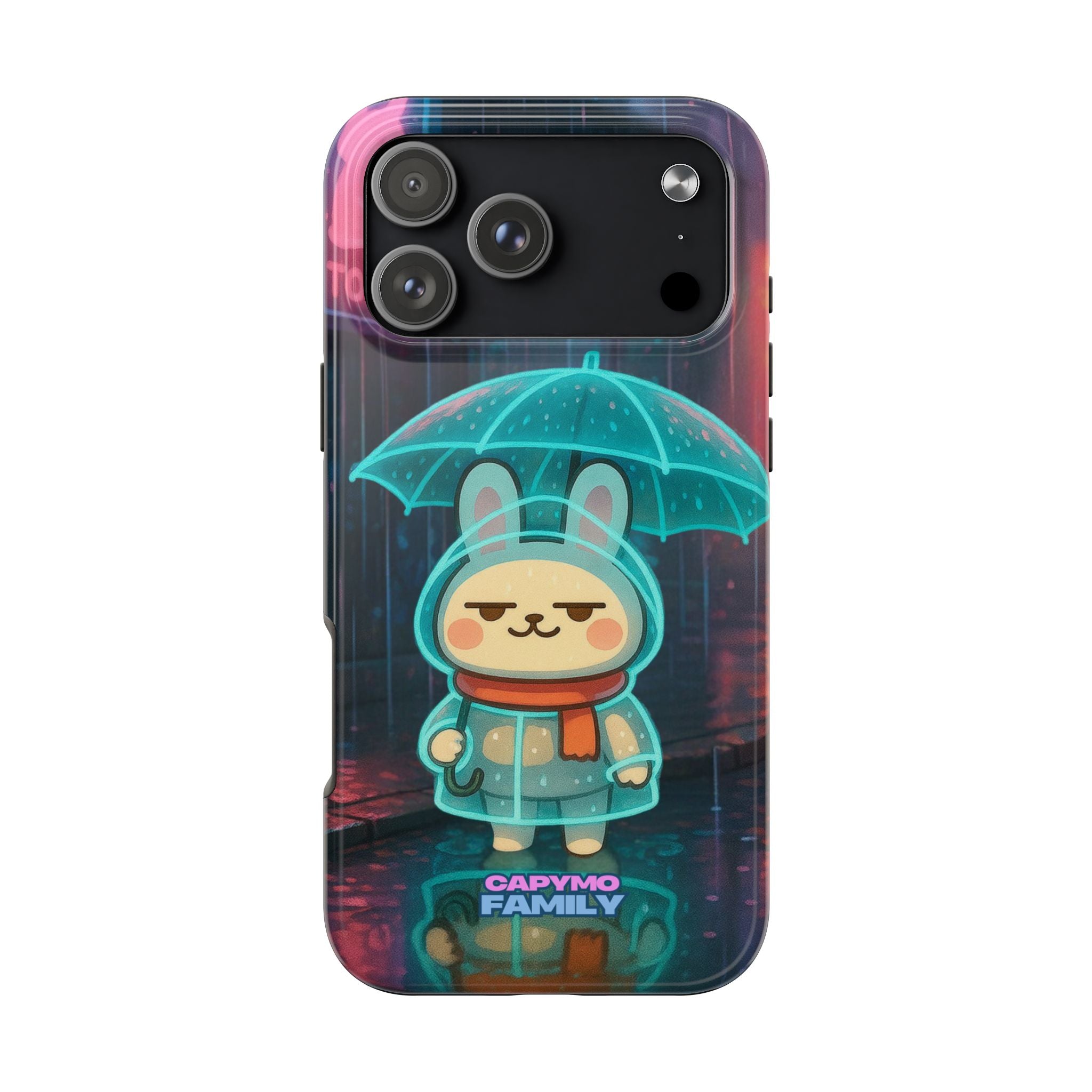 Capymo Family Cute Bunny Phone Case - Cyber Umbrella Bunny "Toto" Phone Case