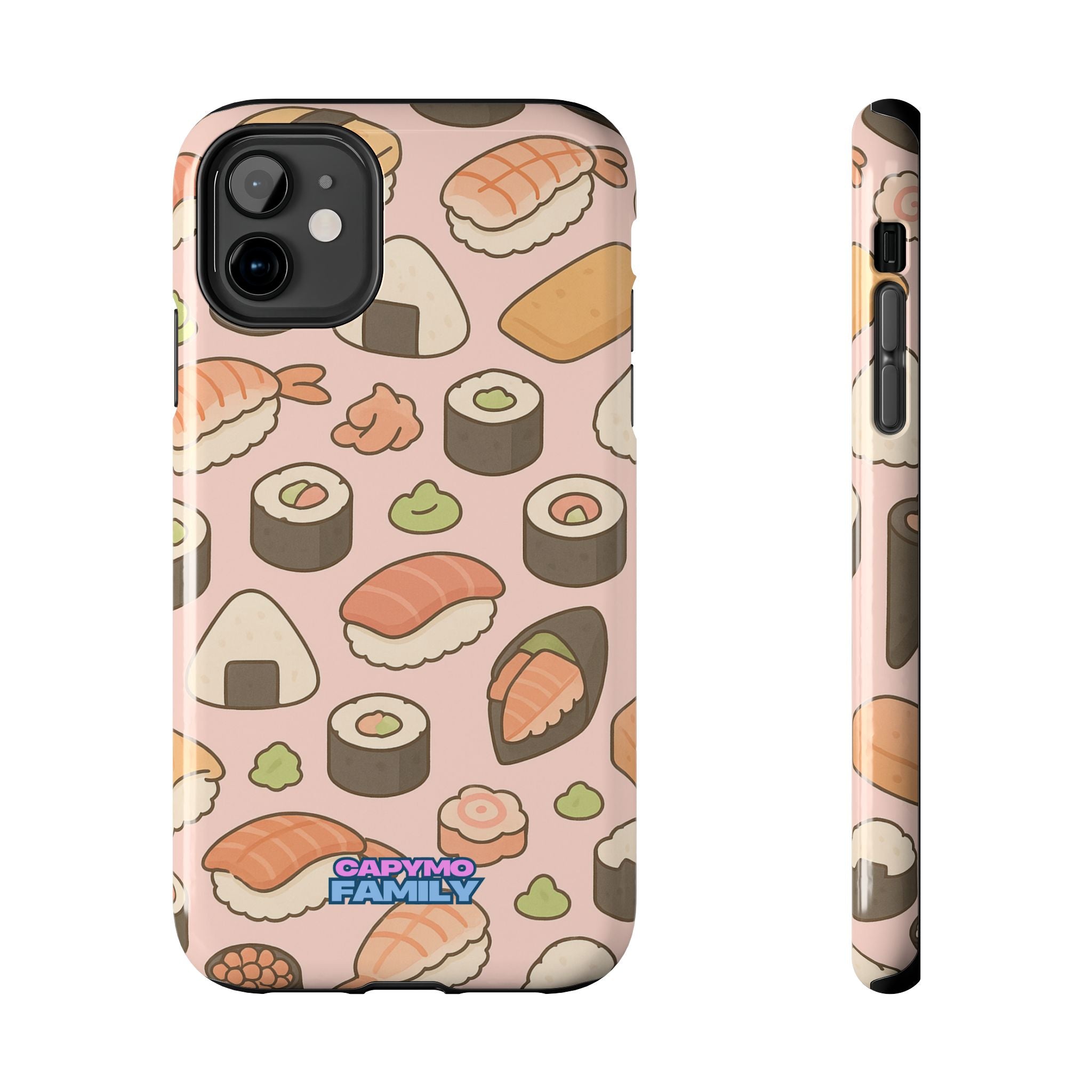 Capymo Family Kawaii Sushi Phone Case – Cute Sushi Pattern Phone Case