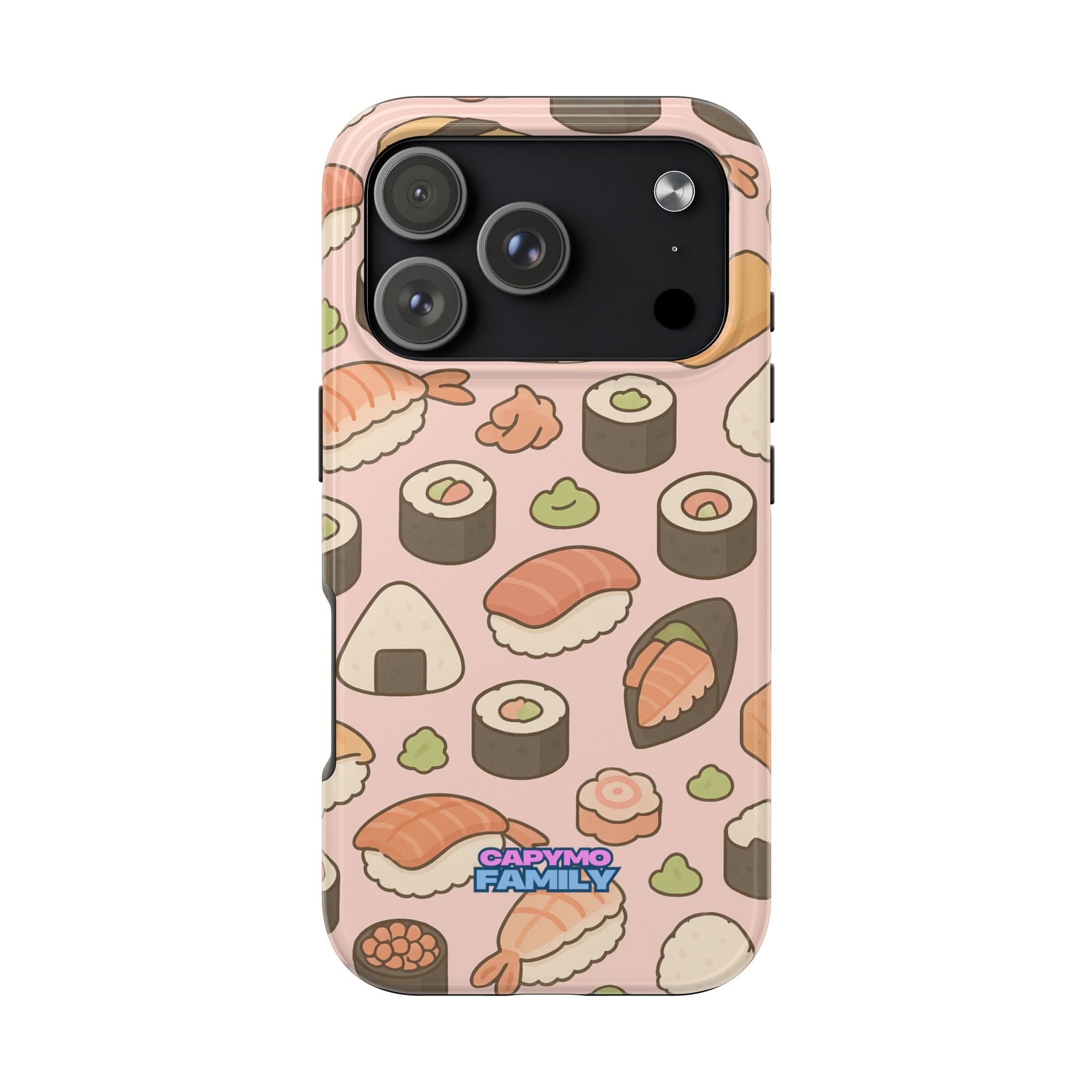 Capymo Family Kawaii Sushi Phone Case – Cute Sushi Pattern Phone Case