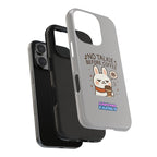 Capymo Family “No Talkie Before Coffee” Phone Case – Grumpy Bunny Morning Mood