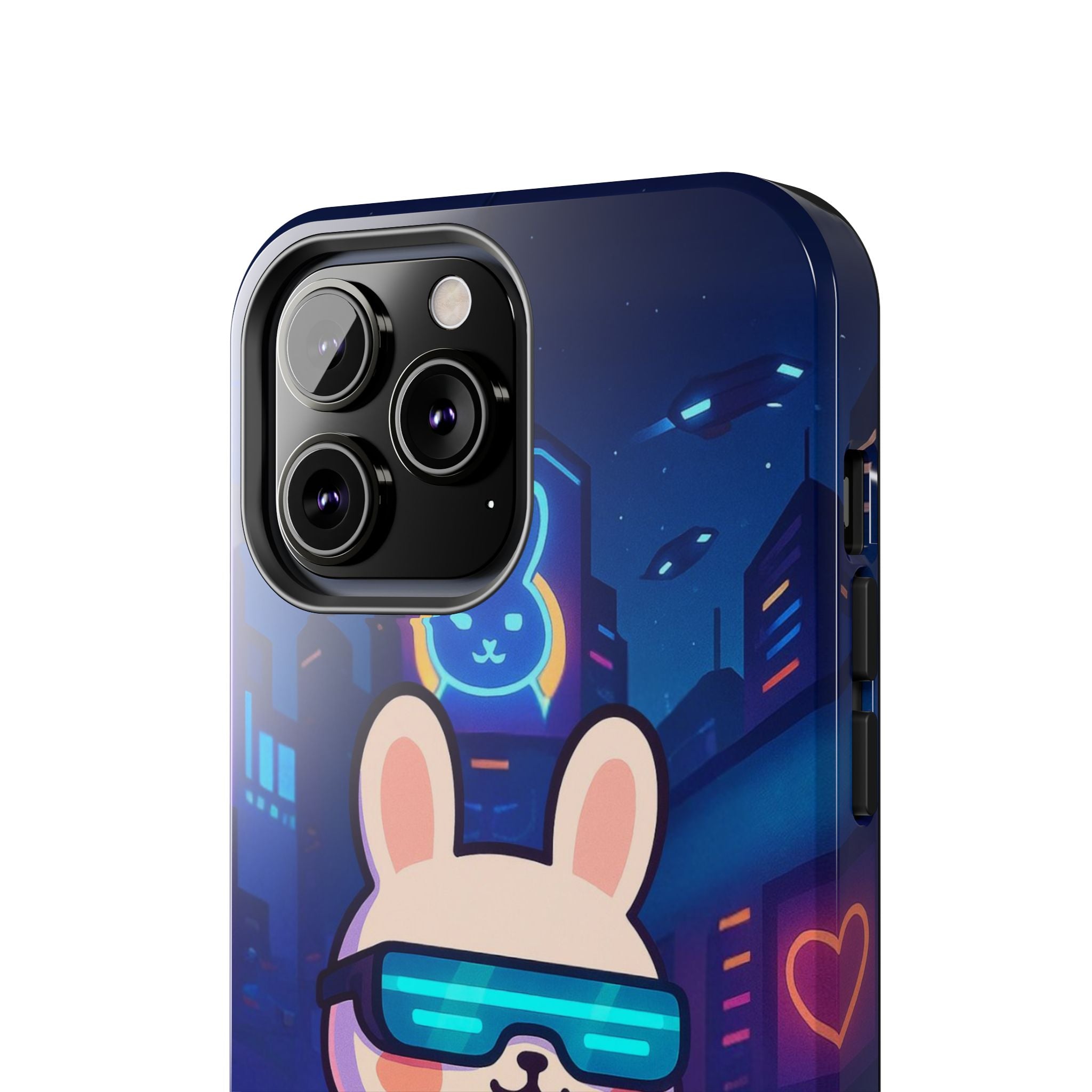 Capymo Family Cute Cartoon Bunny Tough Phone Case –Cyberpunk Bunny "Toto" Phone Case