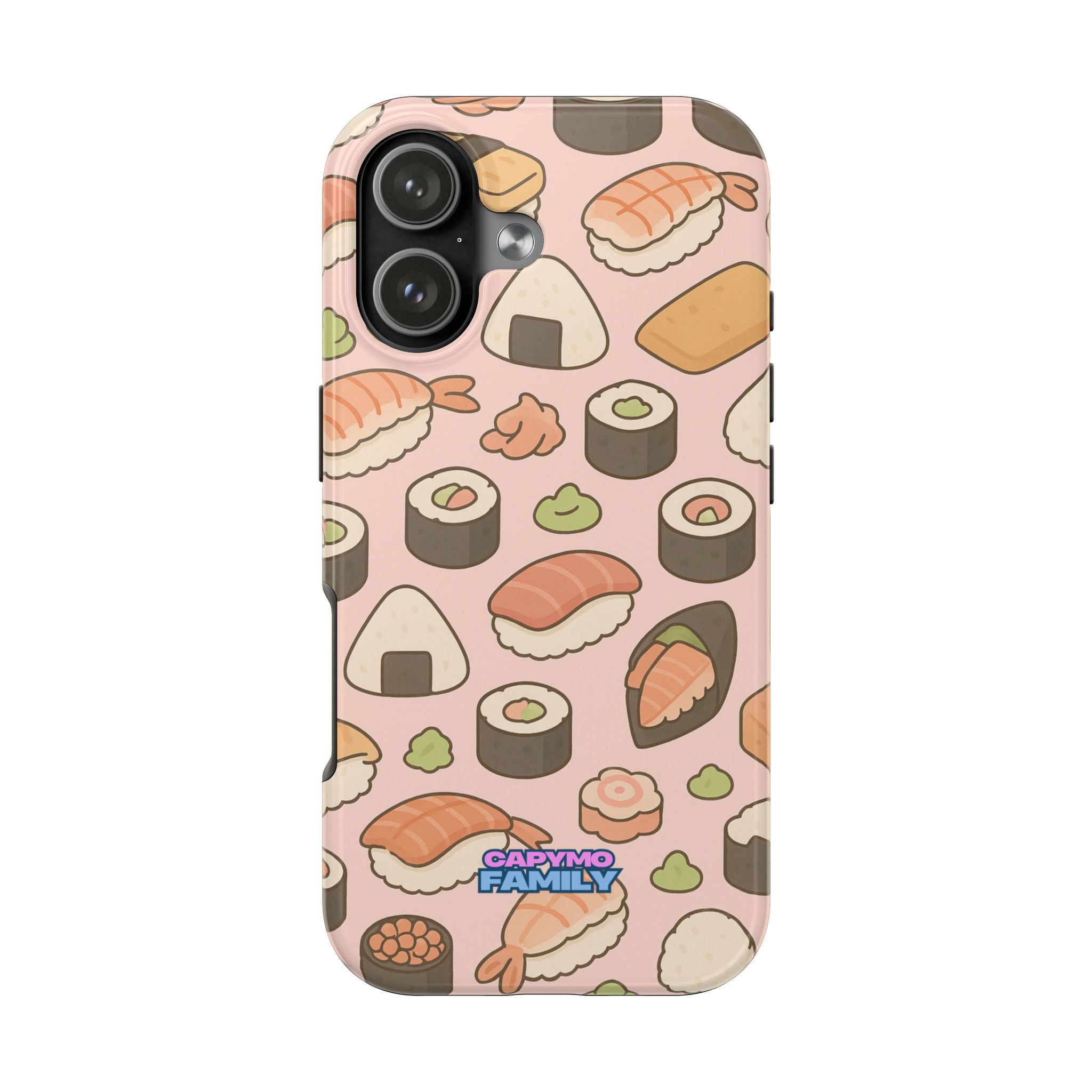 Capymo Family Kawaii Sushi Phone Case – Cute Sushi Pattern Phone Case