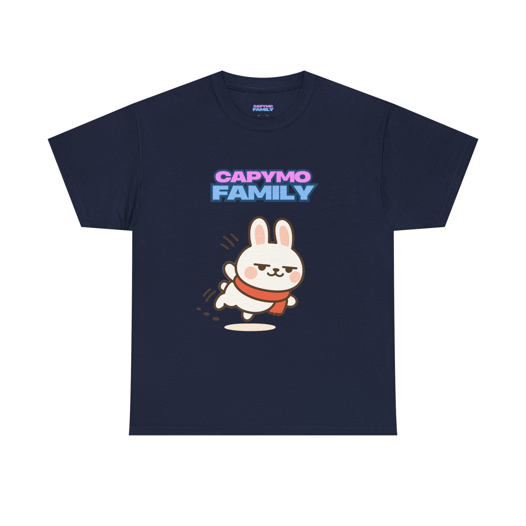 Capymo Family Themed Cute Animal Tee, Cute Cartoon T-Shirt, Bunny Graphic Tee, Funny Family Shirt, Adorable Unisex Cotton Tee
