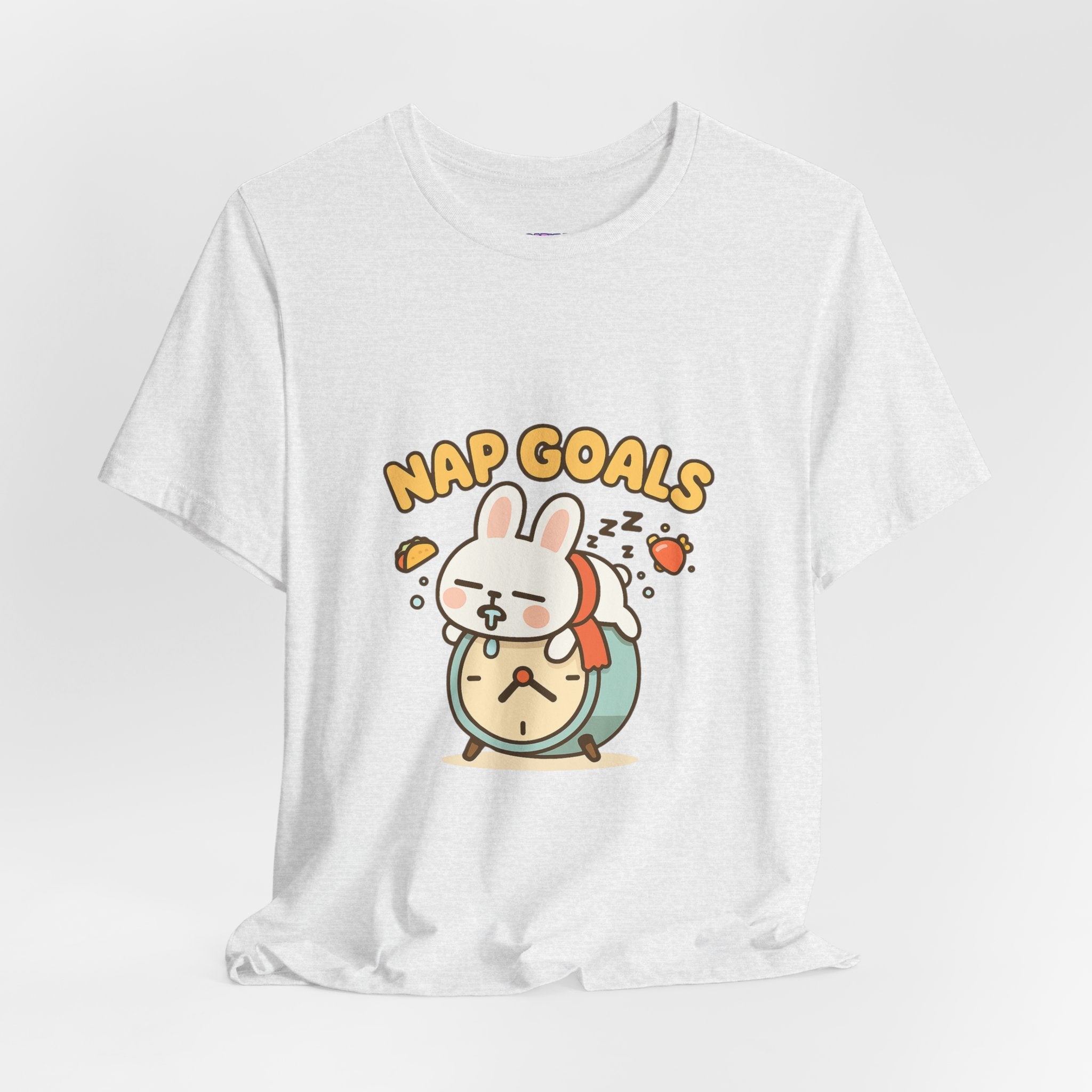 Capymo Family Kawaii Bunny Soft Cotton T-Shirt – "Nap Goals" "Toto" The Bunny Cute Tee (Unisex)