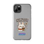 Capymo Family “No Talkie Before Coffee” Phone Case – Grumpy Bunny Morning Mood