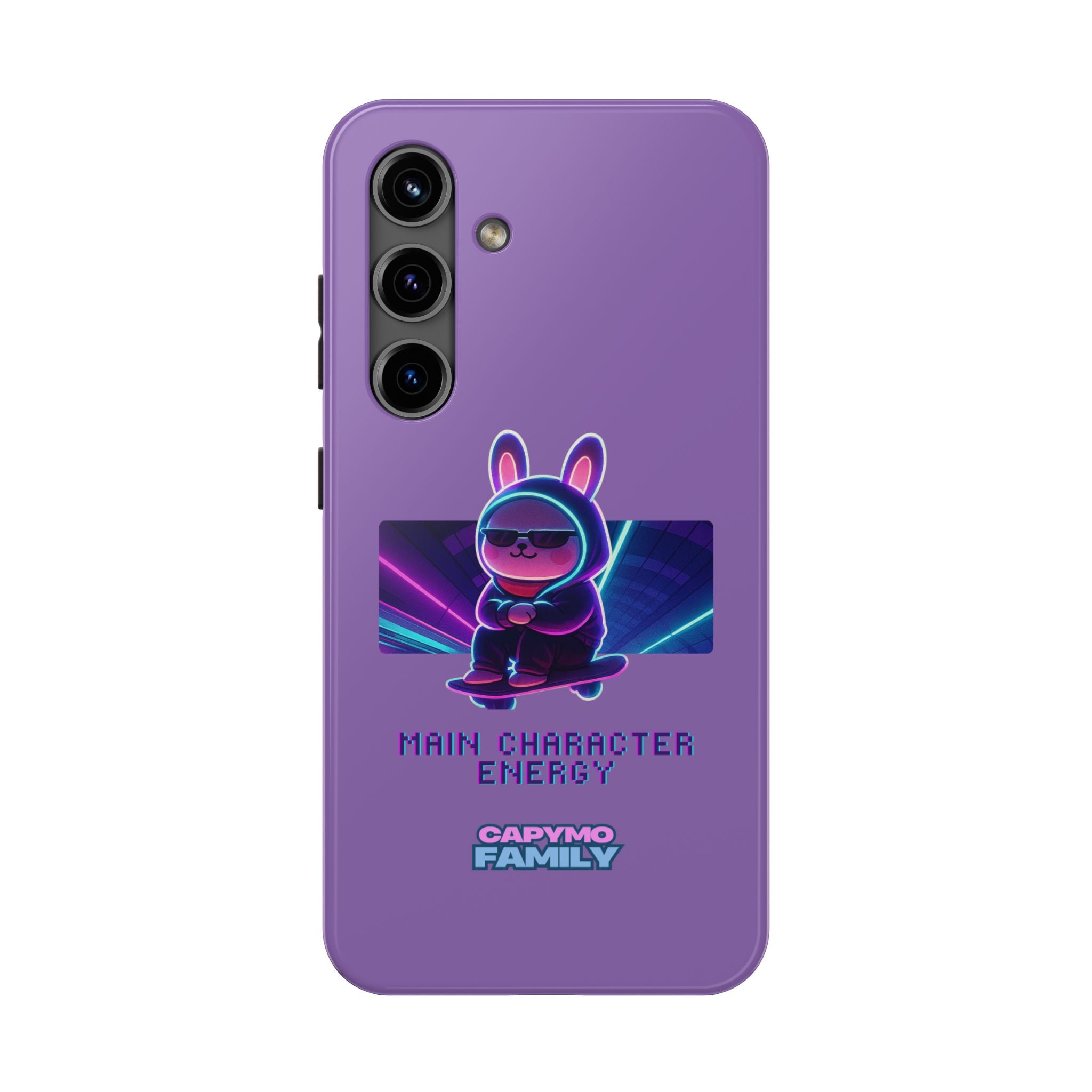 Capymo Family “Main Character Energy” Phone Case – Cyber Bunny Toto Aesthetic Cover