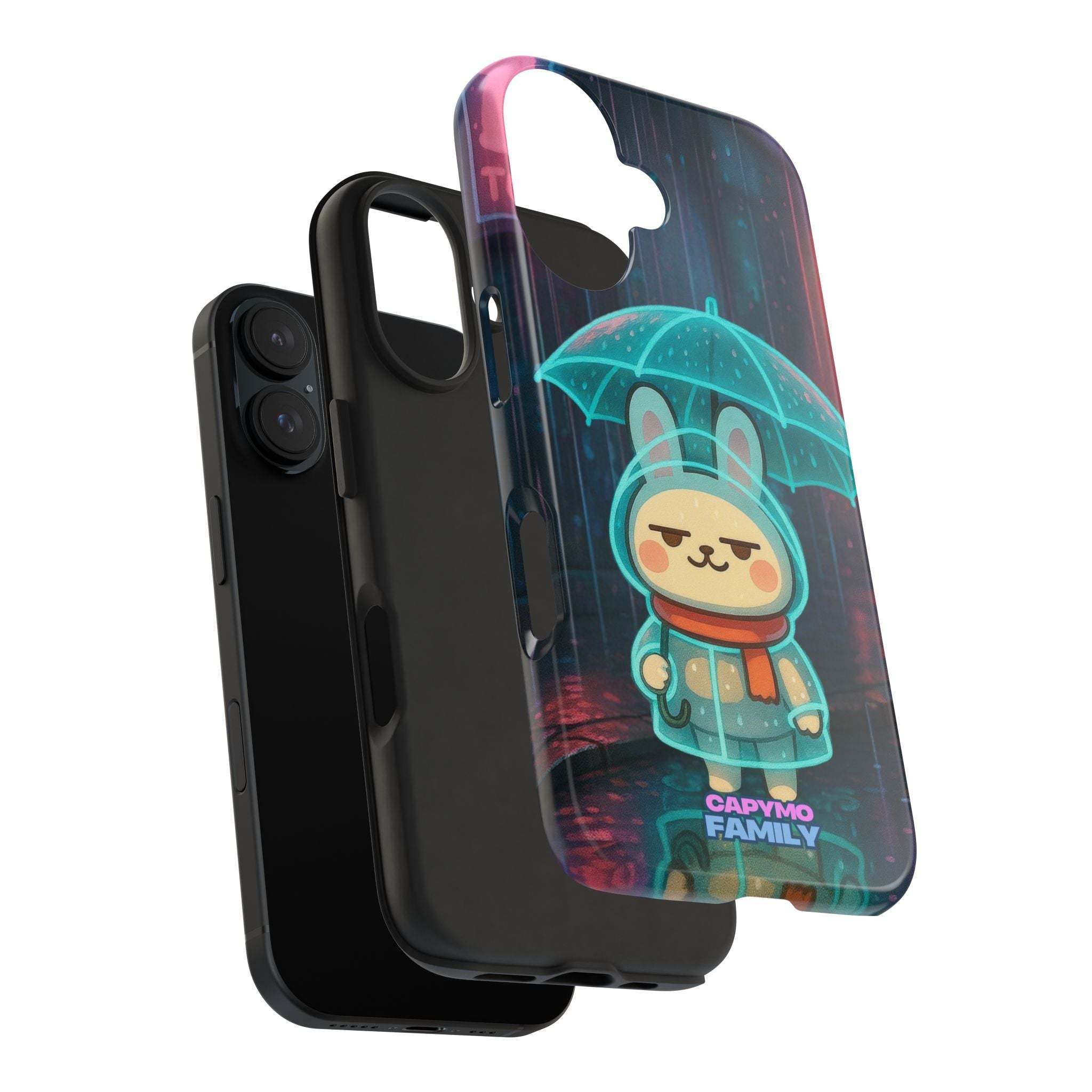 Capymo Family Cute Bunny Phone Case - Cyber Umbrella Bunny "Toto" Phone Case