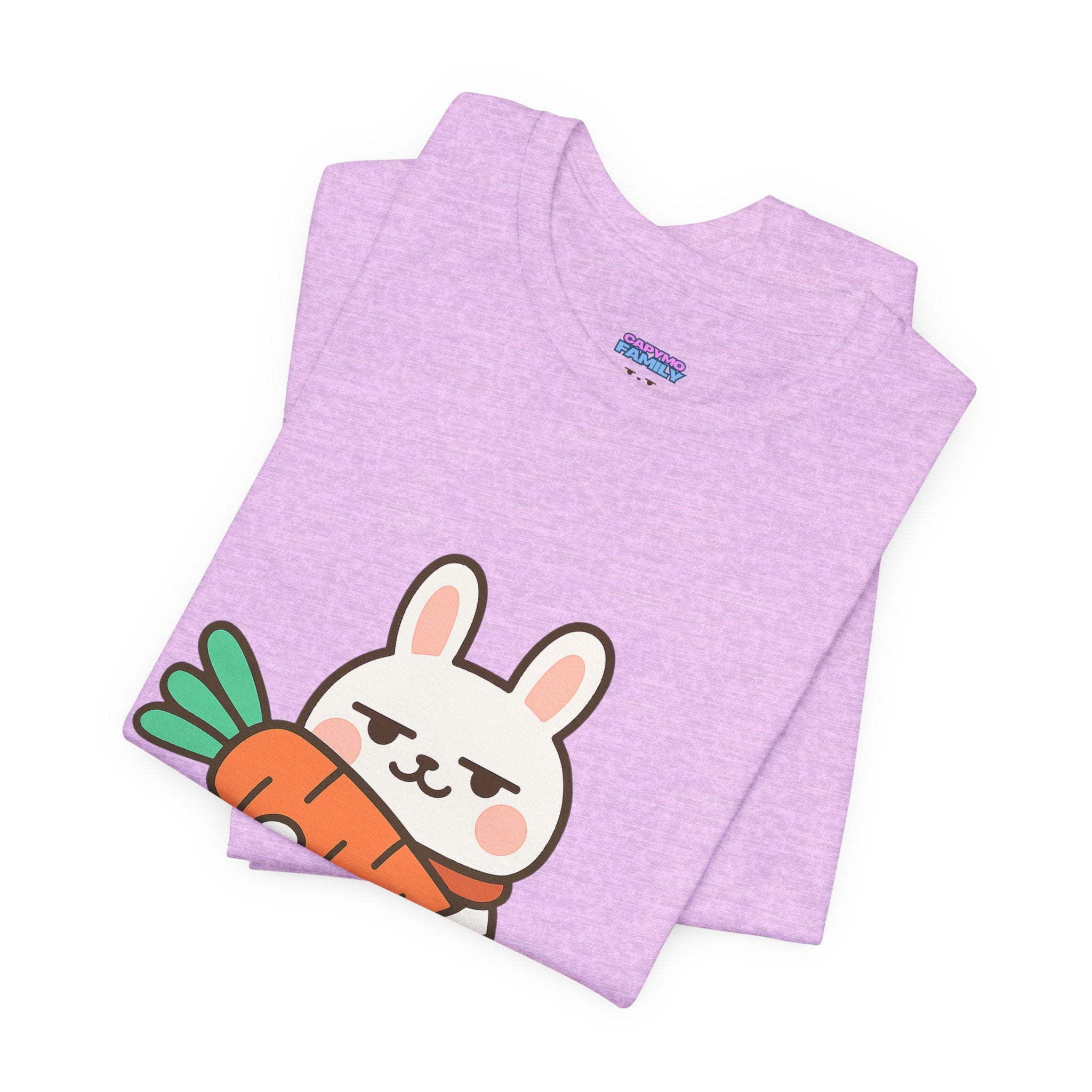 capymo Family Cute Carrot Break Bunny Tee - Unisex Jersey Short Sleeve Tee, Funny Animal Shirt, Spring Gift, Cute Graphic Tee, Gift for Bunny Lovers