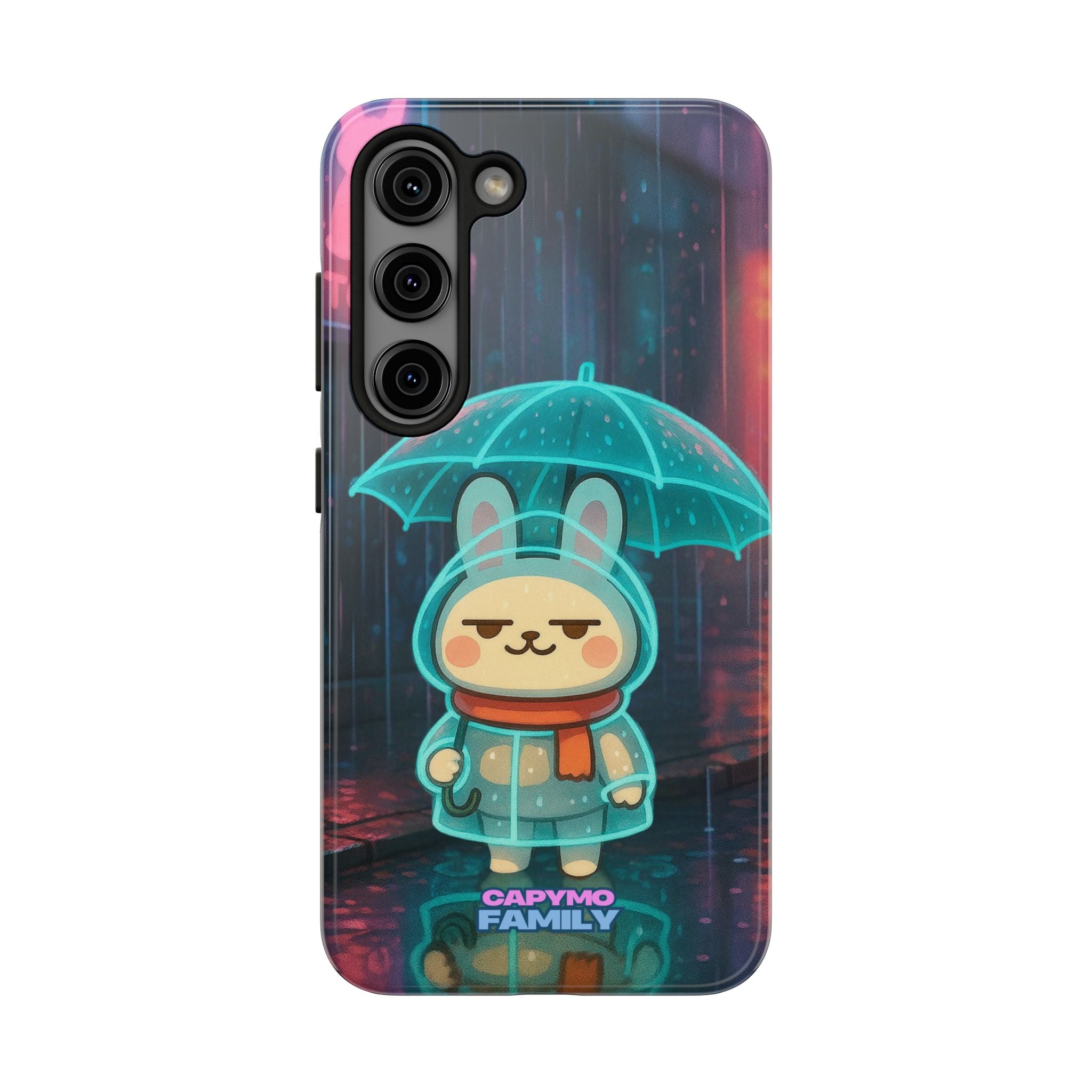 Capymo Family Cute Bunny Phone Case - Cyber Umbrella Bunny "Toto" Phone Case