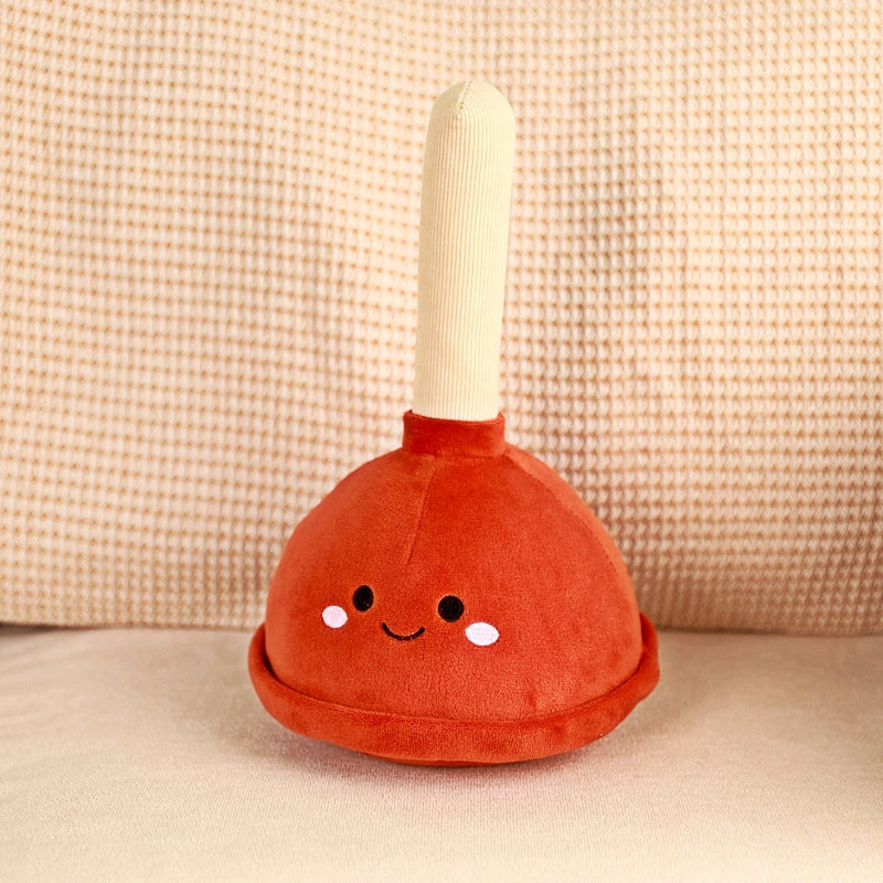 Kawaii Plunger Plush Toy – Cute Funny Toilet Plunger Stuffed Doll (30cm) | Capymo Cute Mart