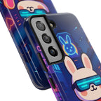 Capymo Family Cute Cartoon Bunny Tough Phone Case –Cyberpunk Bunny "Toto" Phone Case