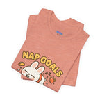 Capymo Family Kawaii Bunny Soft Cotton T-Shirt – "Nap Goals" "Toto" The Bunny Cute Tee (Unisex)