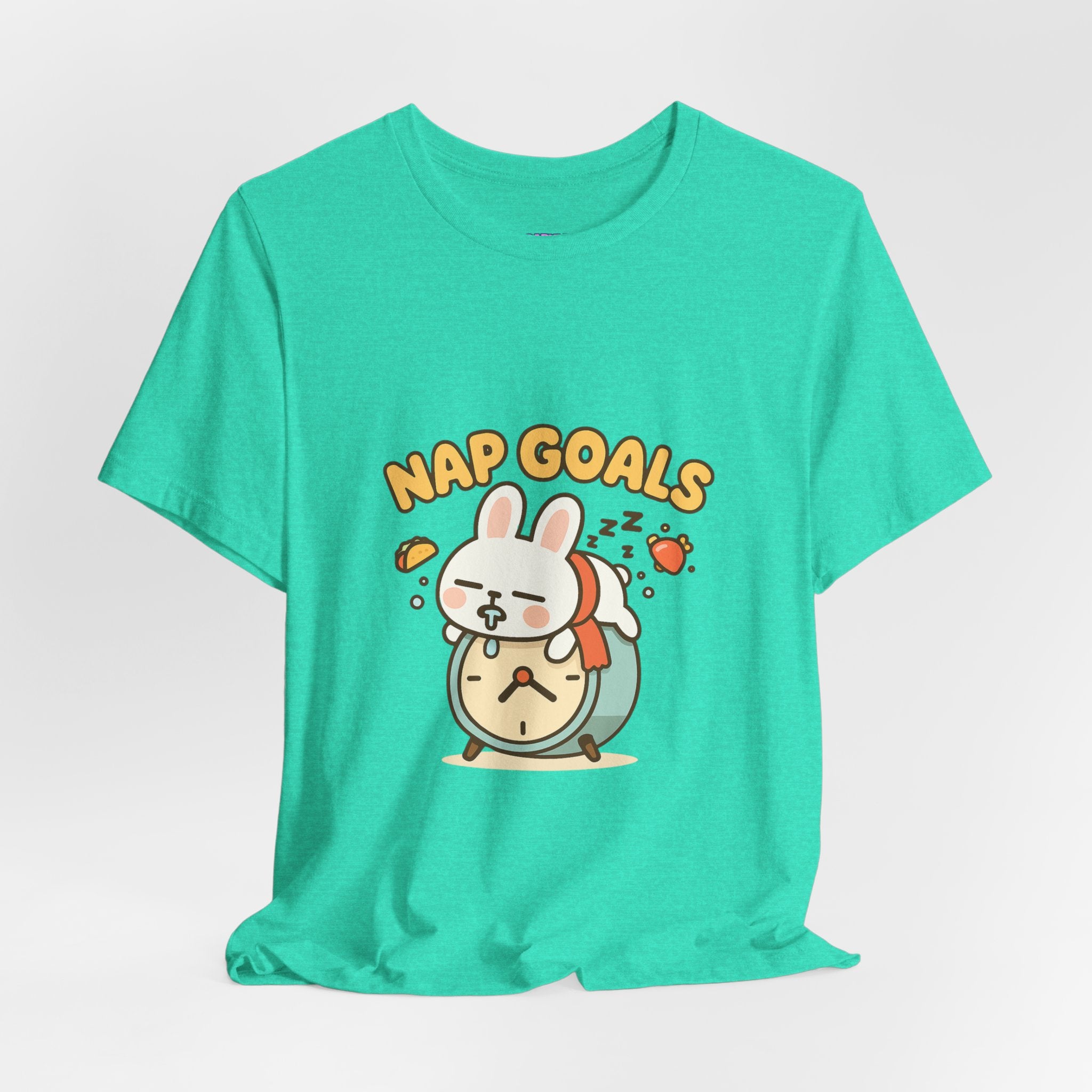 Capymo Family Kawaii Bunny Soft Cotton T-Shirt – "Nap Goals" "Toto" The Bunny Cute Tee (Unisex)