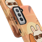 Capymo Family Sunset Surf Bunny Phone Case – Tropical Beach Skateboard Bunny "Toto" Phone Case