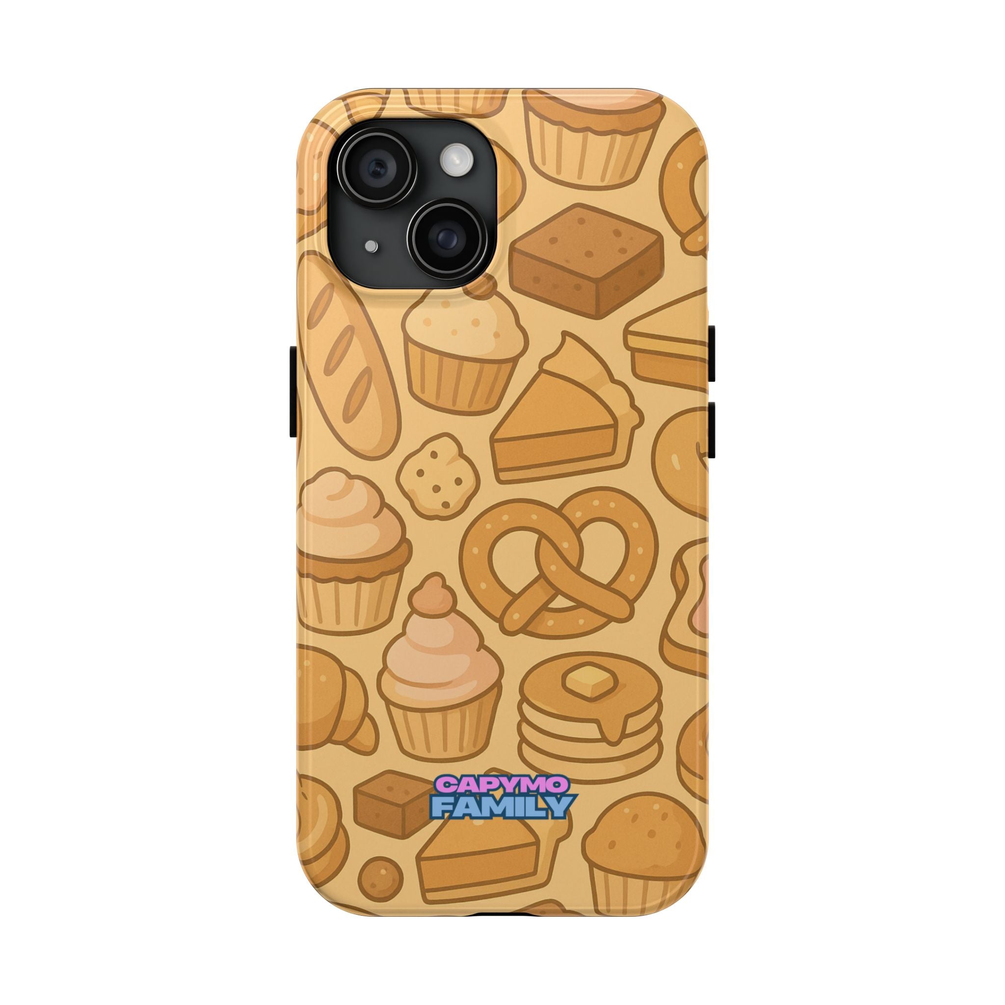 Capymo Family Kawaii Dessert Phone Case – Cute Aesthetic iPhone Cover with Pastry & Sweets Pattern