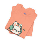 Capymo Family Cute Bunny Music Unisex Tee, Soft Beats Only, Gift for Music Lovers, Relaxed Fit T-Shirt, Animal Lover Apparel, Casual Wear