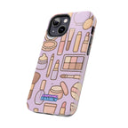 Capymo Family Kawaii Makeup Phone Case – Cute Girly iPhone Cover with Cosmetic Beauty Pattern