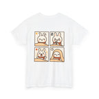 Capymo Family Themed Cute Animal Tee, Cute Cartoon T-Shirt, Bunny Graphic Tee, Funny Family Shirt, Adorable Unisex Cotton Tee