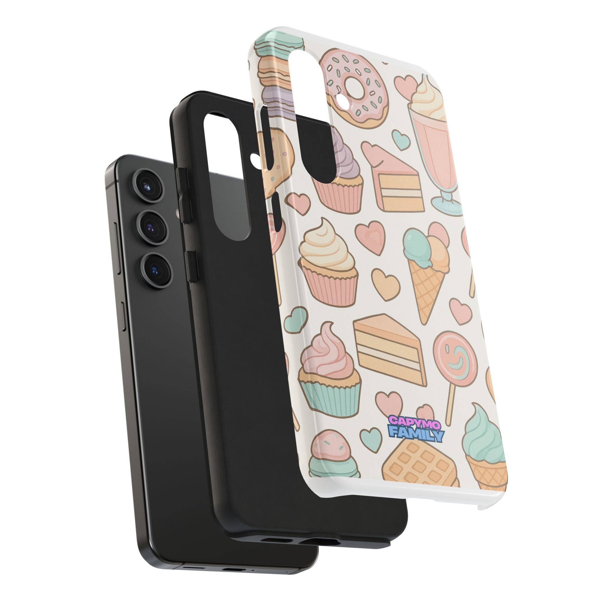 Capymo Family Kawaii Dessert Phone Case – “Sweet Tooth Collection” Ice Cream, Cake, and Candy Cute Pastel Design