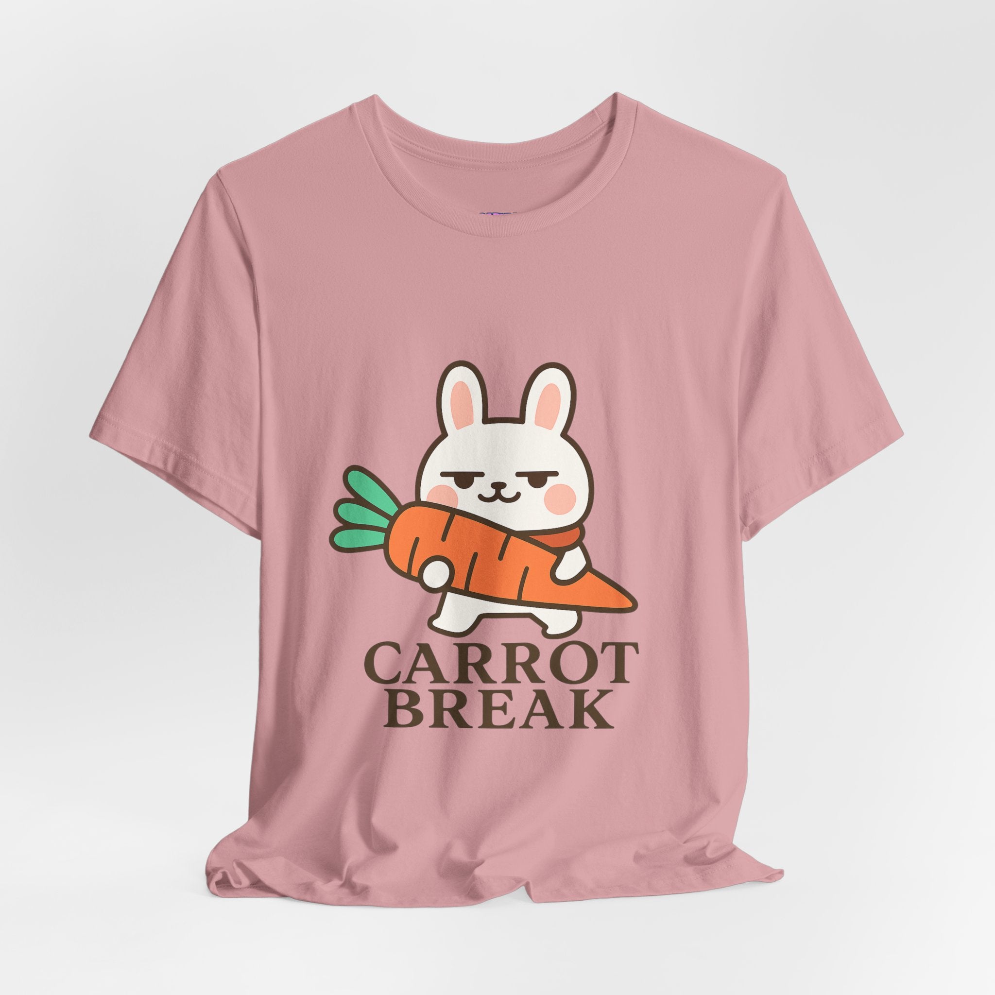 capymo Family Cute Carrot Break Bunny Tee - Unisex Jersey Short Sleeve Tee, Funny Animal Shirt, Spring Gift, Cute Graphic Tee, Gift for Bunny Lovers