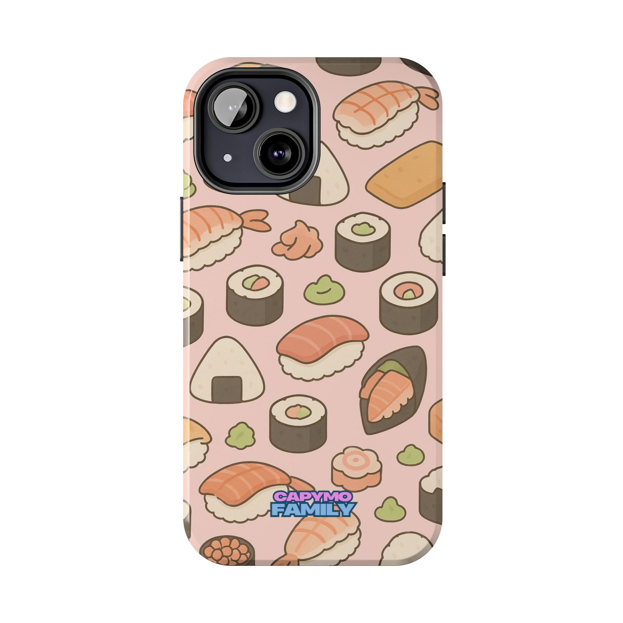 Capymo Family Kawaii Sushi Phone Case – Cute Sushi Pattern Phone Case