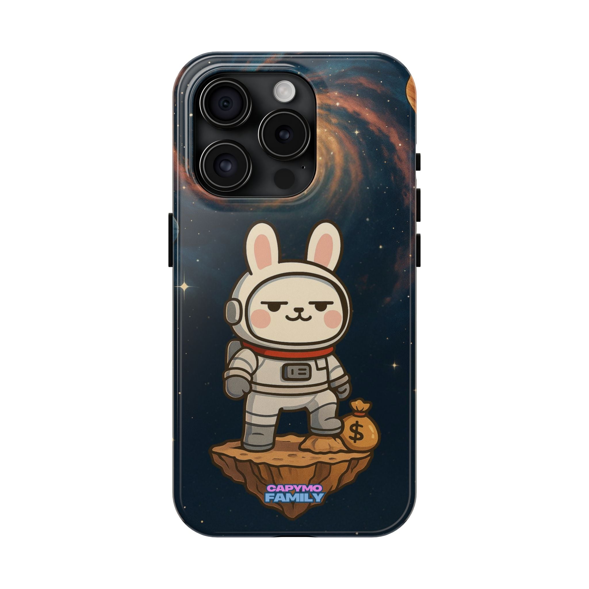 Capymo Family Cute Cartoon Bunny Tough Phone Case –Cute Astronaut  Bunny "Toto" Phone Case