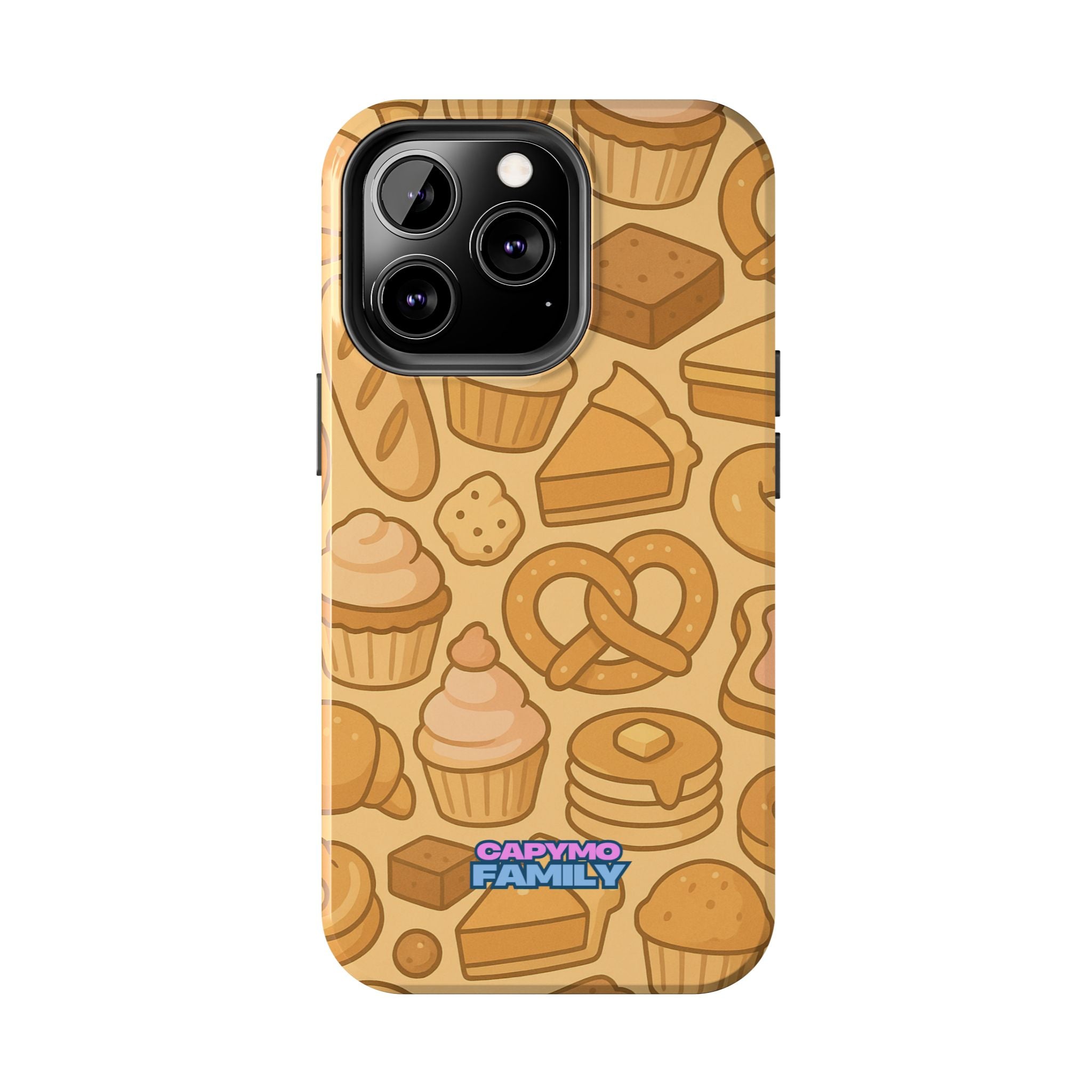 Capymo Family Kawaii Dessert Phone Case – Cute Aesthetic iPhone Cover with Pastry & Sweets Pattern