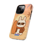 Capymo Family Sunset Surf Bunny Phone Case – Tropical Beach Skateboard Bunny "Toto" Phone Case