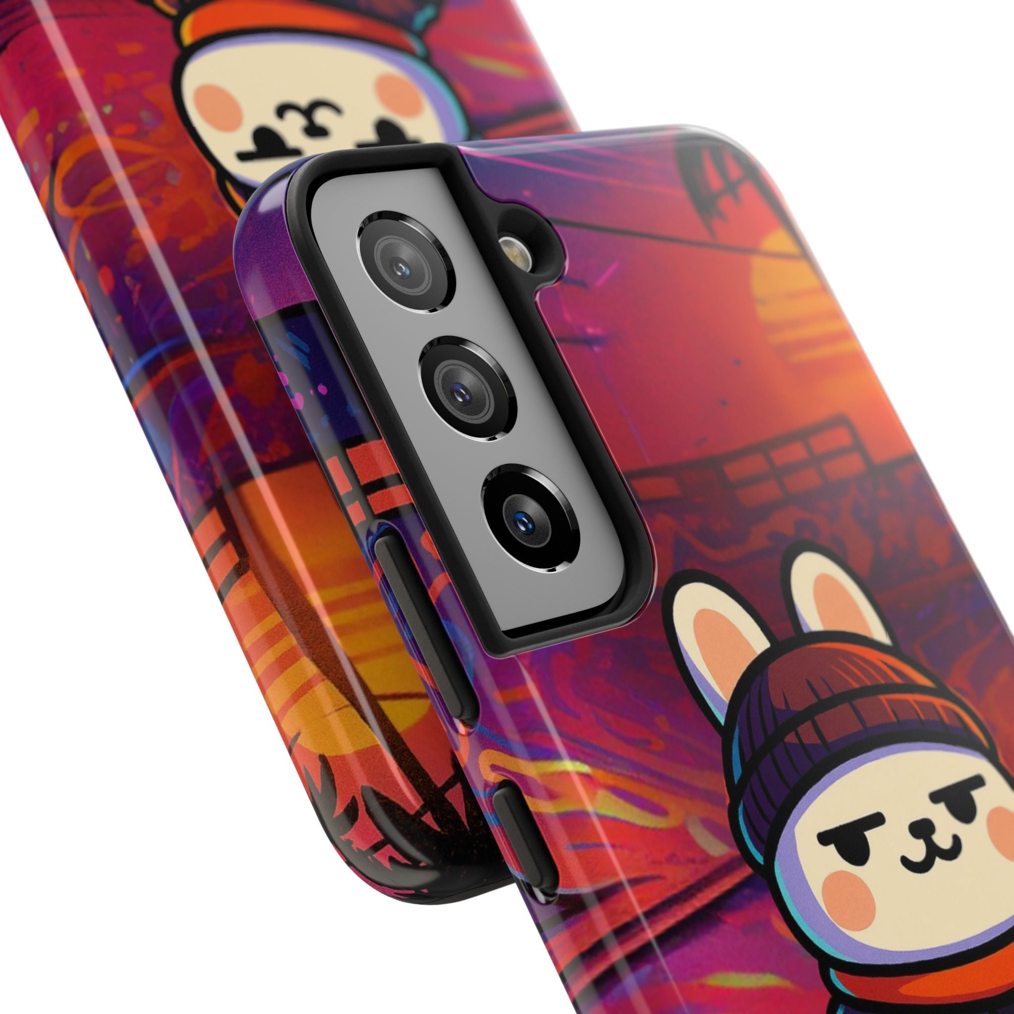 Capymo Family Sunset Skate Bunny Phone Case – Vibrant Skatepark Bunny "Toto" Phone Case
