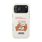 Capymo Family “Be Gentle With Yourself” Phone Case – Cozy Bunny Self-Care Quote Cover