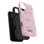 Capymo Family Kawaii Magic Snack Phone Case – Pastel Candy, Popcorn & Cookie Pattern Cover