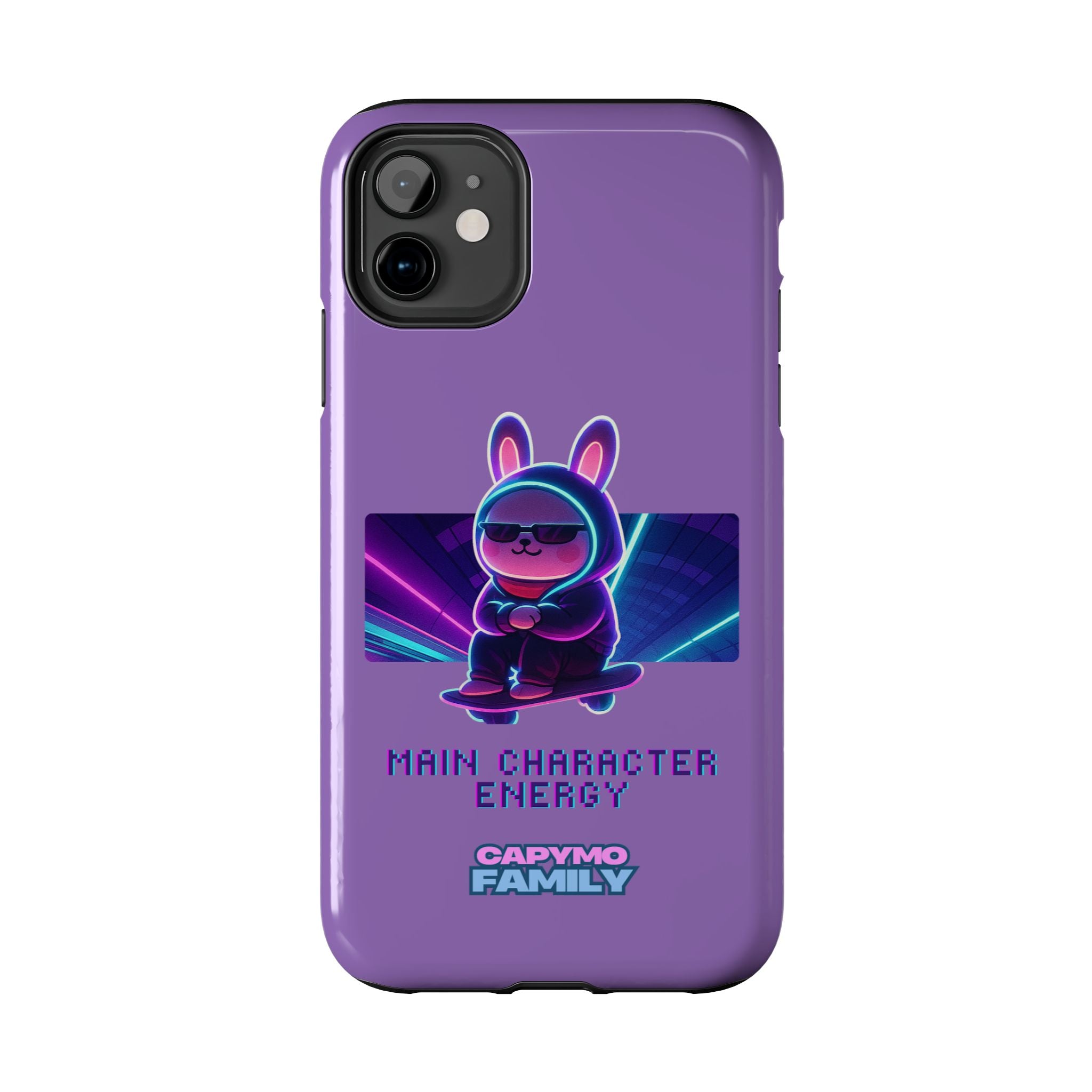 Capymo Family “Main Character Energy” Phone Case – Cyber Bunny Toto Aesthetic Cover