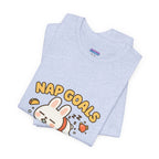 Capymo Family Kawaii Bunny Soft Cotton T-Shirt – "Nap Goals" "Toto" The Bunny Cute Tee (Unisex)